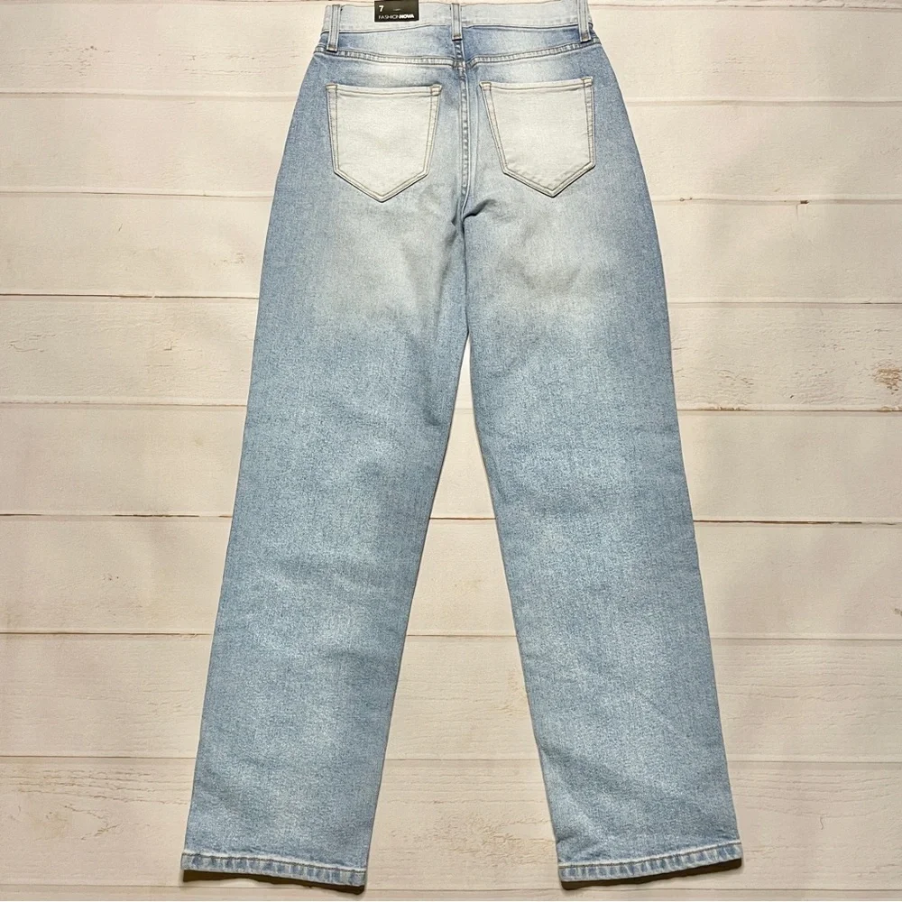 NWT - Fashion Nova - Women’s Two Toned Mom Jeans * - Picture 6 of 11